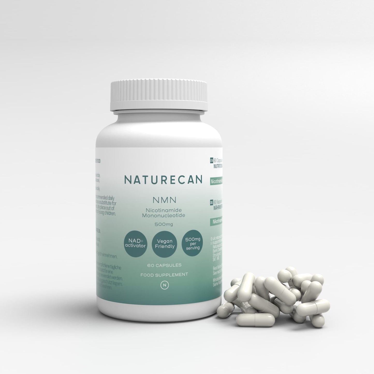 Integratore di NMN (NAD+) | 500mg p/capsula | 99% di purezza