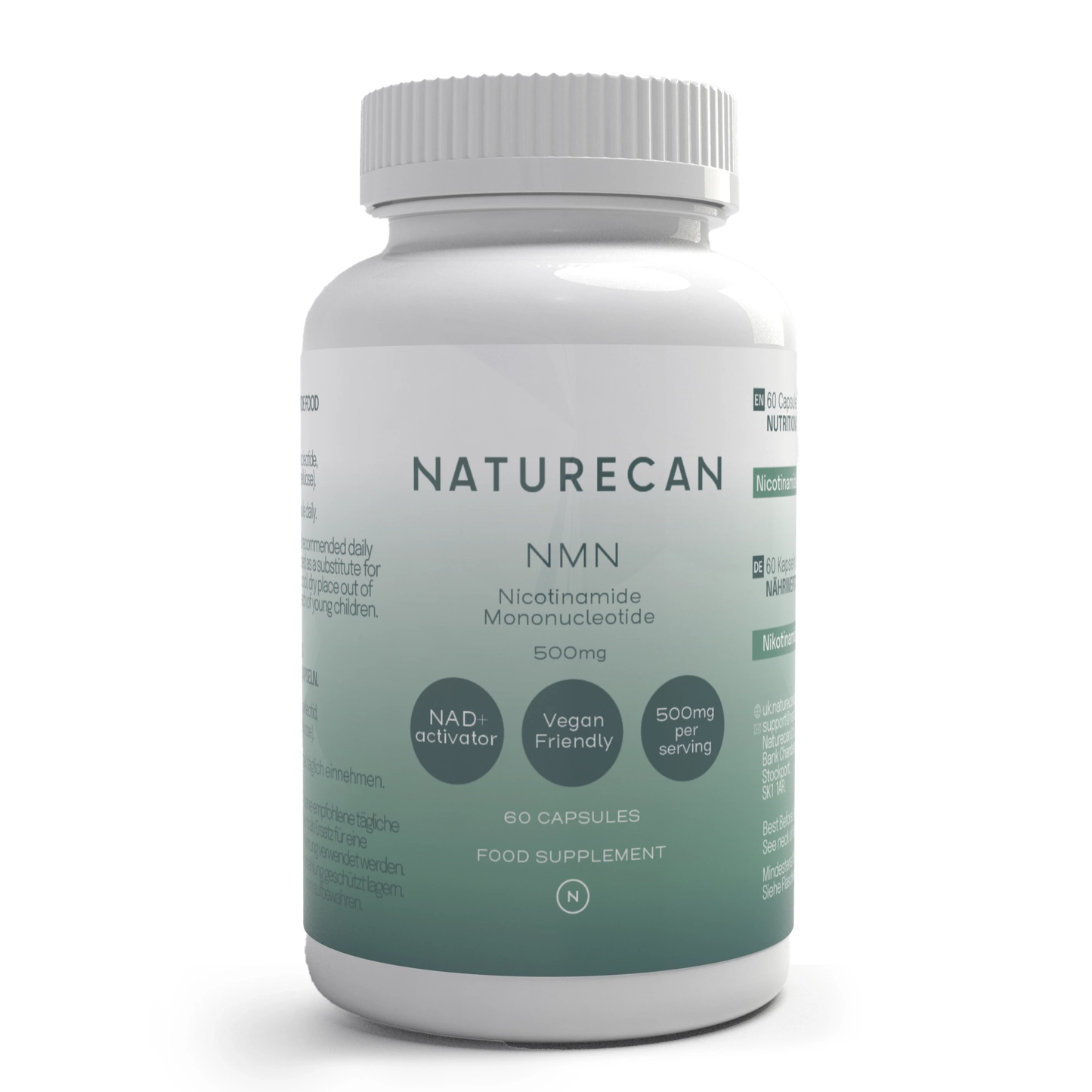 Integratore di NMN (NAD+) | 500mg p/capsula | 99% di purezza