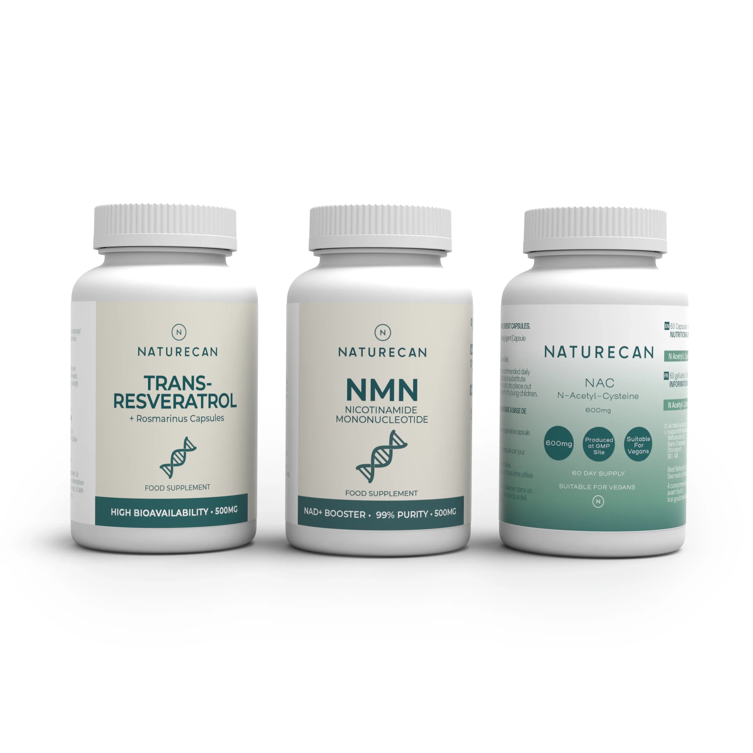 Bundle Anti-età con NMN, NAC e Resveratrolo