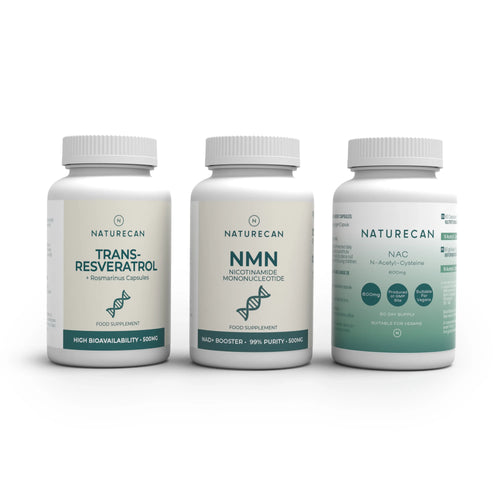 Bundle Anti-età con NMN, NAC e Resveratrolo
